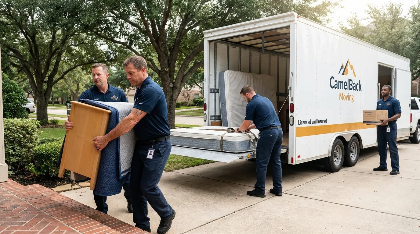 Crew loading residential truck for cross-state move from Shelburne Falls, MA